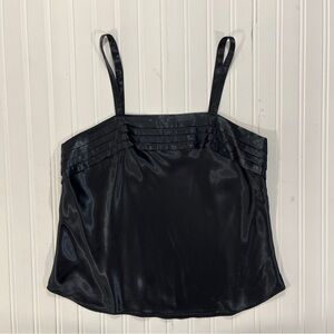Black Satin Women's Camisole Top